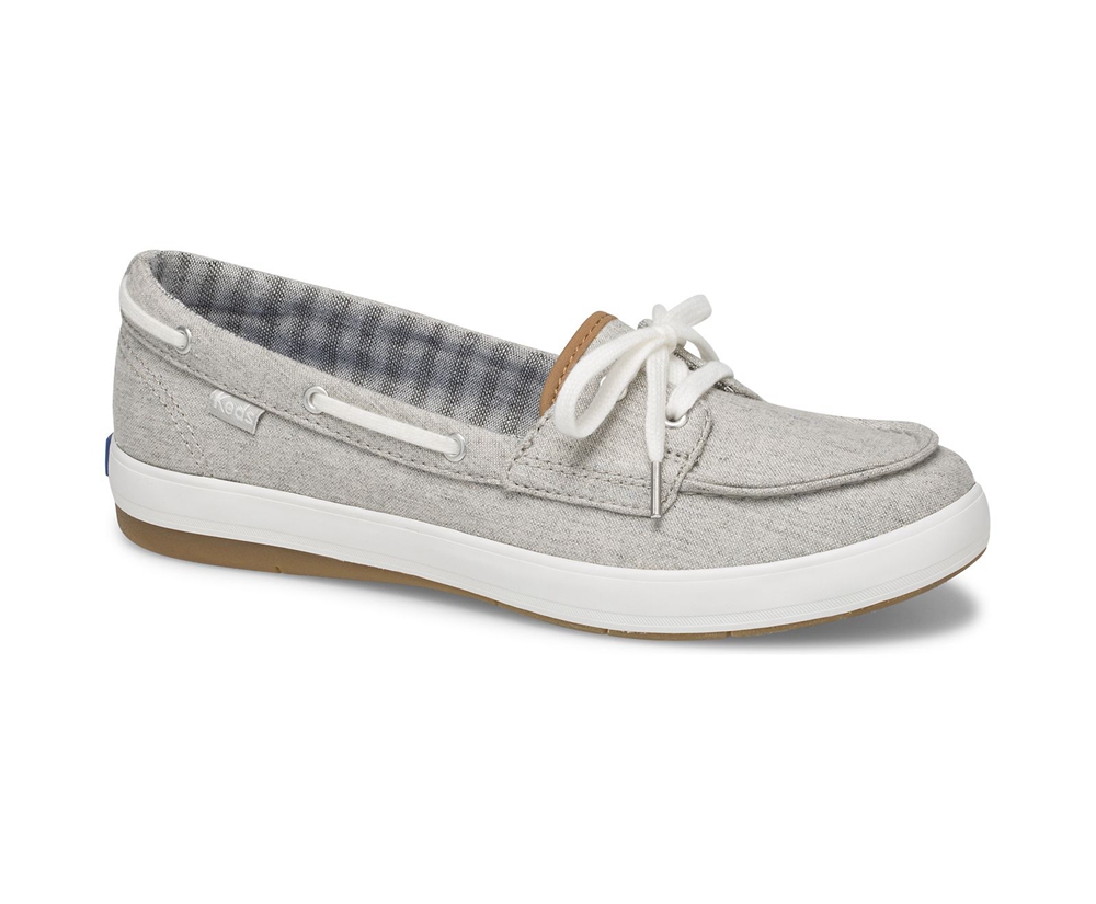 Keds Womens Slip Ons Grey - Charter Chambray - 956LWEGSK